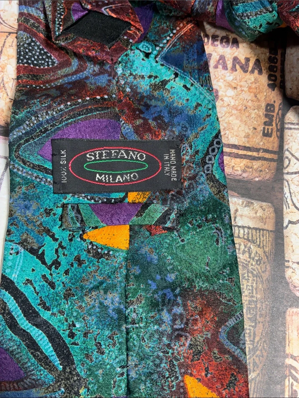 Multicolor Abstract Pattern Men's Tie - Unbranded